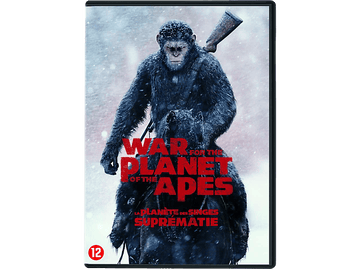 Affiche du film La Planète des Singes : Suprématie, avec un singe et le titre.