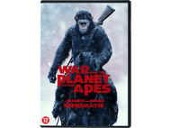 Affiche du film La Planète des Singes : Suprématie, avec un singe et le titre.