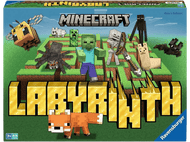 Boîte du jeu de société Minecraft Labyrinth avec personnages et titre.