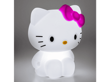 Charger l&#39;image dans la galerie, Lampe Hello Kitty. Corps blanc, nœud rose, yeux noirs et nez jaune. Émet de la lumière.
