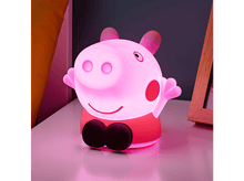 Charger l&#39;image dans la galerie, Lampe Peppa Pig. Corps rose, robe rouge, chaussures noires. Émet une lumière rose.
