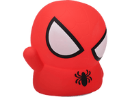 Jouet Spider-Man rouge. Yeux blancs, symbole d'araignée noire.