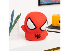 Charger l&#39;image dans la galerie, Figurine rouge Spider-Man sur surface blanche. Stylos et appareil photo visibles.
