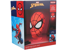 Charger l&#39;image dans la galerie, Lumière de masque Spider-Man. La boîte montre le masque et Spider-Man. Rouge et noir.
