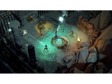 Charger l&#39;image dans la galerie, Une vue de dessus d&#39;une scène de jeu vidéo avec des personnages combattant des squelettes.
