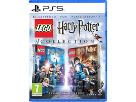 Boîtier de jeu Lego Harry Potter Collection PS5 avec deux couvertures de jeu avec des personnages Lego.