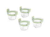 BRABANTIA Mini Plat à four ø 11 cm pour airfryer, lot de 4, Verre