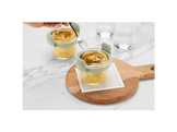 BRABANTIA Mini Plat à four ø 11 cm pour airfryer, lot de 4, Verre