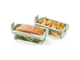 BRABANTIA Plat à four Rectangle pour airfryer, lot de 2, Verre