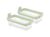 BRABANTIA Plat à four Rectangle pour airfryer, lot de 2, Verre