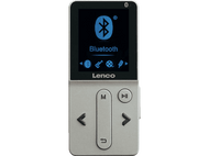 Lecteur MP3 Bluetooth Lenco. L'écran affiche un symbole Bluetooth. Boutons de contrôle visibles.