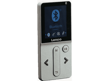 Charger l&#39;image dans la galerie, Lecteur MP3 Lenco argenté avec écran affichant l&#39;icône Bluetooth.
