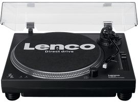 LENCO Tourne-disque à entraînement direct Noir (L-3818BK)