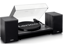 Charger l&#39;image dans la galerie, Platine vinyle avec deux enceintes. La marque Lenco est visible.
