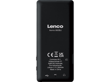 Charger l&#39;image dans la galerie, Un lecteur multimédia Lenco Xemio 860BU noir, avec boutons, ports et infos modèle.
