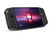Charger l&#39;image dans la galerie, Une console de jeu portable noire avec un écran affichant une scène de jeu.
