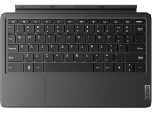 Charger l&#39;image dans la galerie, Vue de dessus d&#39;un clavier Lenovo noir avec pavé tactile et touches, sur une surface grise.
