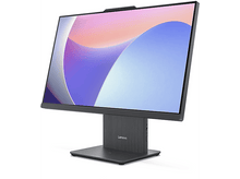 Charger l&#39;image dans la galerie, Un ordinateur Lenovo tout-en-un gris avec un écran incurvé et une webcam intégrée.
