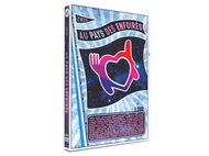 Boîtier de DVD avec un design de cœur entouré de mains. Le titre est : Au Pays Des Enfoirés.
