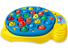 Charger l&#39;image dans la galerie, Jeu de pêche bleu avec des poissons colorés.
