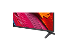 Charger l'image dans la galerie, Gros plan sur un écran de télévision affichant des coups de pinceau colorés, un cadre noir et un support.
