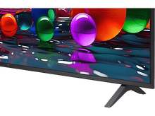 Charger l&#39;image dans la galerie, Écran de télévision avec des sphères colorées sur fond noir.
