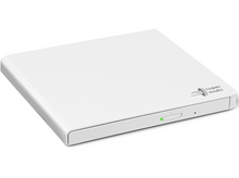 Charger l&#39;image dans la galerie, Lecteur Super Multi externe blanc. Dispose d&#39;un bouton d&#39;alimentation et d&#39;une petite lumière.
