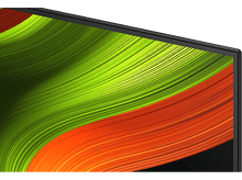 Charger l&#39;image dans la galerie, Gros plan d&#39;un écran de télévision avec un motif ondulé abstrait coloré.
