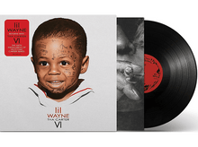 Charger l&#39;image dans la galerie, Pochette d&#39;album. Le visage de Lil Wayne avec des tatouages. Un disque vinyle est partiellement visible à droite.
