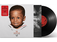 Pochette d'album. Le visage de Lil Wayne avec des tatouages. Un disque vinyle est partiellement visible à droite.