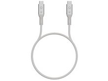 Charger l&#39;image dans la galerie, Un câble USB-C gris avec deux connecteurs, sur fond blanc.
