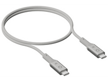 Charger l&#39;image dans la galerie, Un câble de chargement blanc avec deux extrémités USB-C. Le câble est sur fond blanc.
