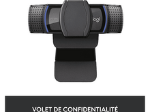 Charger l&#39;image dans la galerie, Webcam avec un design noir et bleu, le texte &#39;VOLET DE CONFIDENTIALITÉ&#39; est affiché.
