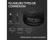 Charger l&#39;image dans la galerie, LOGITECH Casque gaming avec pied Pro X 2 Lightspeed Noir (991-000550)
