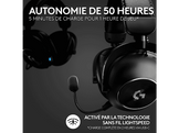 LOGITECH Casque gaming avec pied Pro X 2 Lightspeed Noir (991-000550)