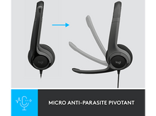 Charger l&#39;image dans la galerie, LOGITECH Casque-micro H390 Noir (981-000406)

