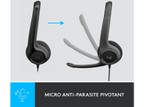LOGITECH Casque-micro H390 Noir (981-000406)