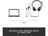 LOGITECH Casque-micro H390 Noir (981-000406)