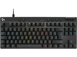 Clavier mécanique noir avec touches colorées et logo 