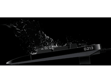 Charger l&#39;image dans la galerie, Clavier noir avec éclaboussures d&#39;eau et l&#39;étiquette G213.
