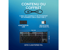 Charger l&#39;image dans la galerie, LOGITECH Clavier gaming G915 X Lightspeed TKL AZERTY Noir (920-012717)
