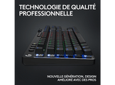LOGITECH Clavier gaming sans fil G PRO X TKL Lightspeed RGB AZERTY Noir (920-012131)