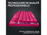 LOGITECH Clavier gamer G PRO X TKL Lightspeed RGB AZERTY Rose (920-012156)