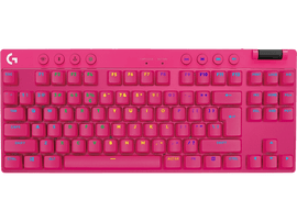 LOGITECH Clavier gamer G PRO X TKL Lightspeed RGB AZERTY Rose (920-012156)