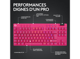 LOGITECH Clavier gamer G PRO X TKL Lightspeed RGB AZERTY Rose (920-012156)