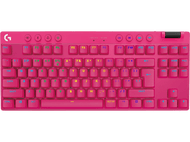 LOGITECH Clavier gamer G PRO X TKL Lightspeed RGB AZERTY Rose (920-012156)