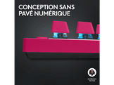 LOGITECH Clavier gamer G PRO X TKL Lightspeed RGB AZERTY Rose (920-012156)