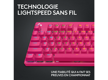 Charger l&#39;image dans la galerie, LOGITECH Clavier gamer G PRO X TKL Lightspeed RGB AZERTY Rose (920-012156)
