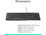 LOGITECH Clavier K120 AZERTY Noir (920-002482)