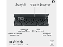 Charger l&#39;image dans la galerie, LOGITECH Clavier Keys-To-Go 2 AZERTY Graphite (920-012967)
